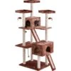 Frisco 72-in Large Base Faux Fur Cat Tree & Condo