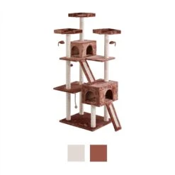 Frisco 72-in Large Base Faux Fur Cat Tree & Condo -Pet Cat Store 101809 PT5. AC SS1800 V1584453202