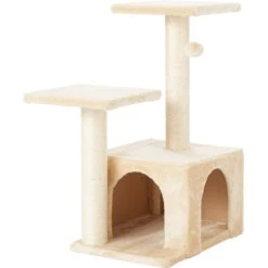 Frisco 28-in Faux Fur Cat Tree & Condo -Pet Cat Store 128073 PT5. AC SS1800 V1584453205