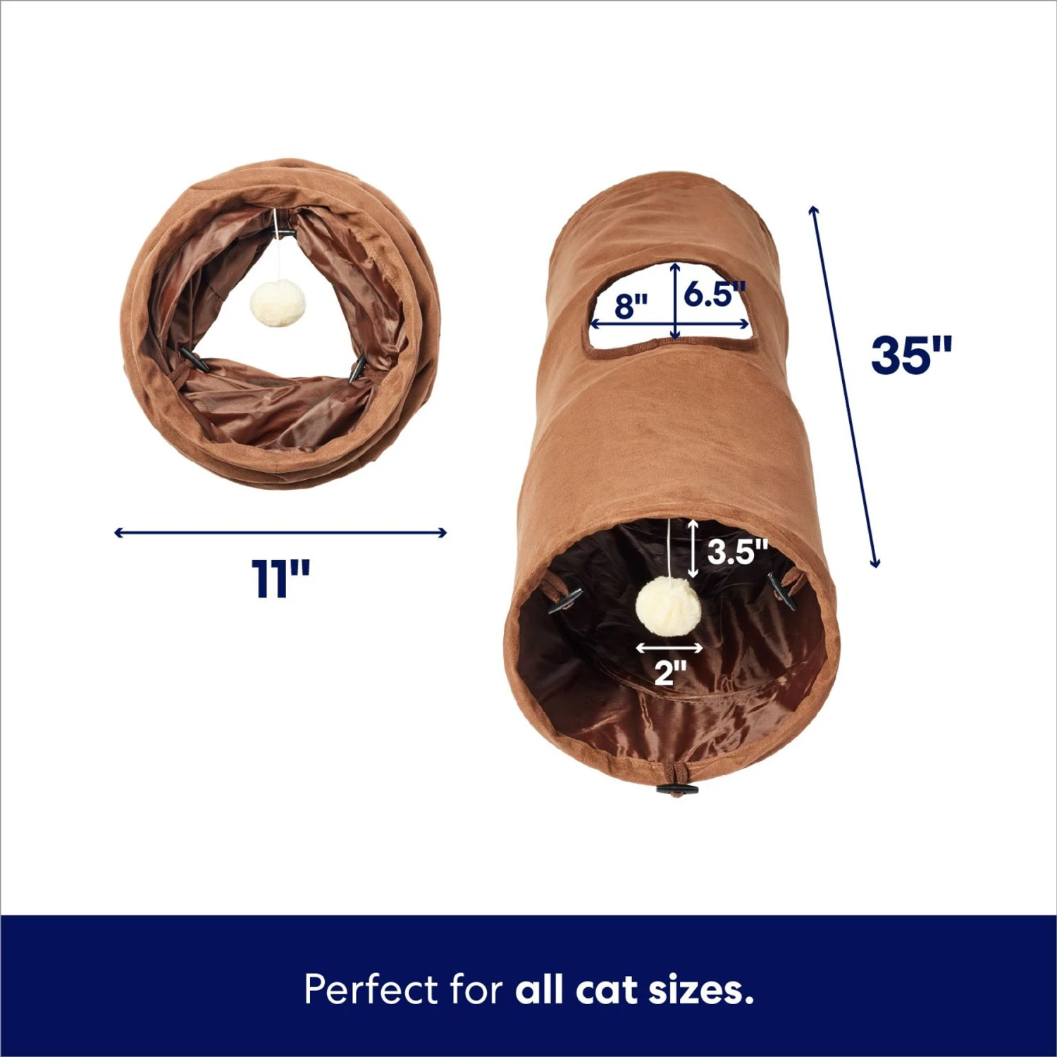 Frisco 35-in Foldable Crinkle Play Tunnel With 1 Window 4 Frisco 35-in Foldable Crinkle Play Tunnel With 1 Window - Image 2