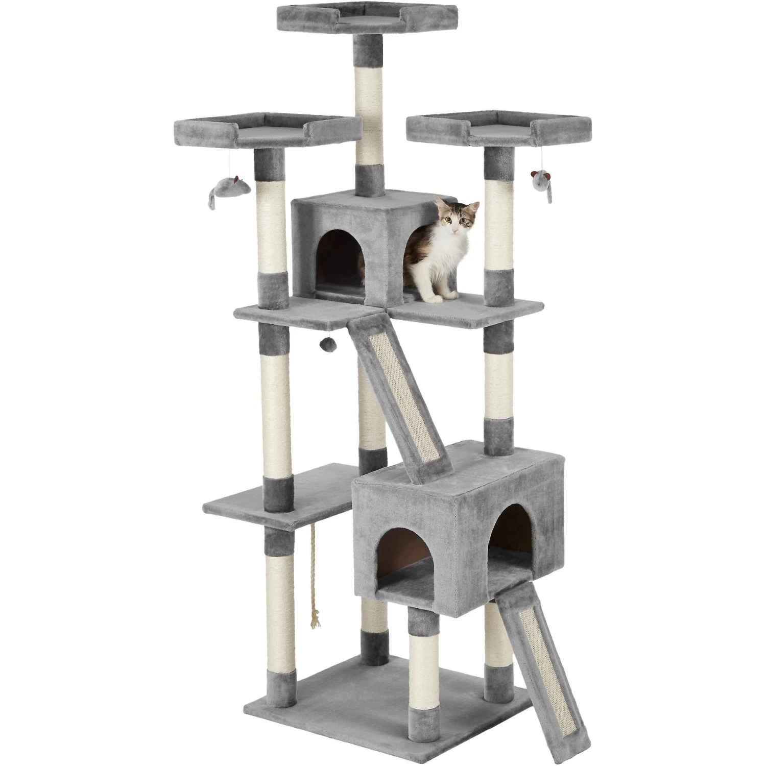 Frisco 72-in Faux Fur Cat Tree & Condo 7 Frisco 72-in Faux Fur Cat Tree & Condo - Image 5