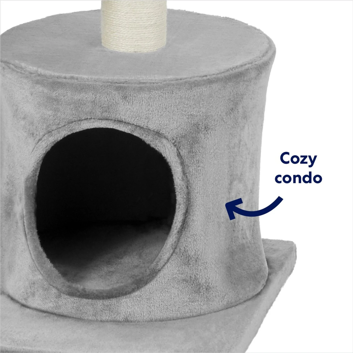 Frisco 42-in Heavy Duty Faux Fur Cat Tree & Condo 5 Frisco 42-in Heavy Duty Faux Fur Cat Tree & Condo - Image 3
