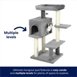 Frisco 48-in Heavy Duty Faux Fur Cat Tree & Condo -Pet Cat Store 169399 PT2. AC SS1800 V1667228270