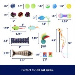 Frisco Plush, Teaser, Ball & Tri-Tunnel Variety Pack Cat Toy With Catnip, 20 Count -Pet Cat Store 178161 PT2. AC SS1800 V1676413725