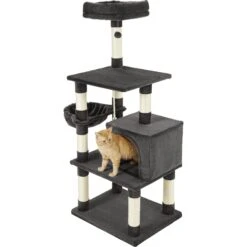 Frisco 59-in Faux Fur Cat Tree & Condo -Pet Cat Store 180387 PT5. AC SS1800 V1584453425