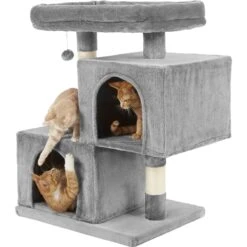 Frisco 33-in Faux Fur Cat Tree & Condo -Pet Cat Store 180389 PT4. AC SS1800 V1584453144