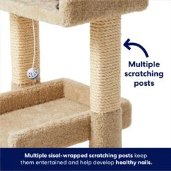 Frisco 32-in Real Carpet Wooden Cat Tree With Toy -Pet Cat Store 208920 PT3. AC SS1800 V1667228600