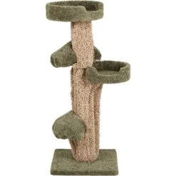 Frisco 49-in Tree-Shaped Real Carpet Wooden Cat Tree -Pet Cat Store 208944 PT2. AC SS1800 V1647632784