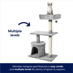 Frisco 38-in Cat Tree With Condo, Top Perch & Toy -Pet Cat Store 214377 PT2. AC SS1800 V1667229266