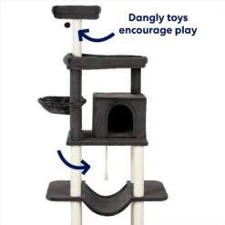 Frisco 73-in Cat Tree With Hammock, Condo, Lounge Basket, Top Perch & Bed -Pet Cat Store 214384 PT3. AC SS1800 V1667228574