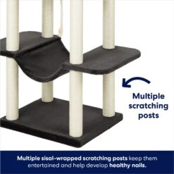 Frisco 73-in Cat Tree With Hammock, Condo, Lounge Basket, Top Perch & Bed -Pet Cat Store 214384 PT4. AC SS1800 V1667228721