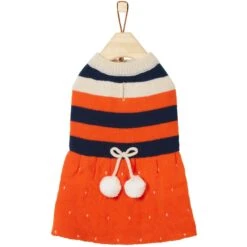 Frisco Pom Pom Bow Striped Dog & Cat Sweater Dress 12 Frisco Pom Pom Bow Striped Dog & Cat Sweater Dress -Pet Cat Store 223722 PT3. AC SS1800 V1599501054