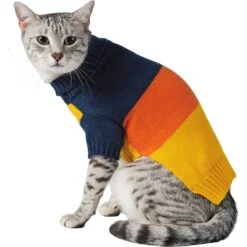 Frisco Colorblock Dog & Cat Turtleneck Sweater With Sleeves -Pet Cat Store 223819 PT2. AC SS1800 V1599481036