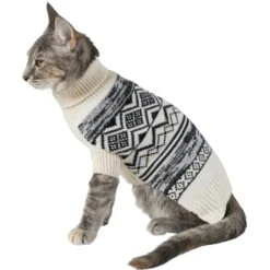 Frisco Black & Cream Turtleneck Sweater -Pet Cat Store 223850 PT2. AC SS1800 V1599480992