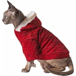 Frisco Textured Knit Dog & Cat Hoodie -Pet Cat Store 224233 PT3. AC SS1800 V1637667403