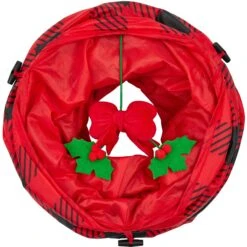 Frisco Holiday Buffalo Plaid Foldable Play Tunnel Cat Toy With Catnip -Pet Cat Store 228549 PT3. AC SS1800 V1632773016