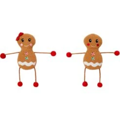 Frisco Holiday Gingerbread Pals Plush Kicker Cat Toy With Catnip, 2 Count -Pet Cat Store 233303 PT3. AC SS1800 V1600708061
