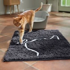 Frisco Microfiber Chenille Cat Silhouette Litter Mat -Pet Cat Store 235902 PT4. AC SS1800 V1676556246