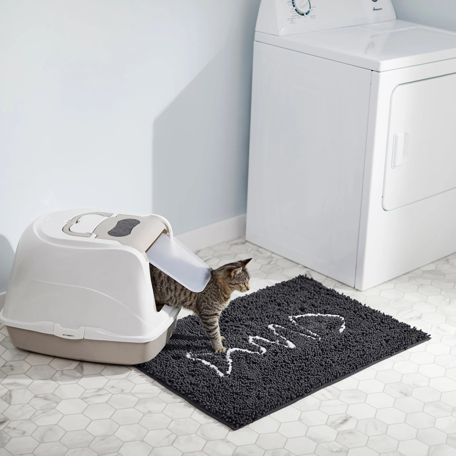 Frisco Microfiber Chenille Fish Bone Litter Mat 7 Frisco Microfiber Chenille Fish Bone Litter Mat - Image 5