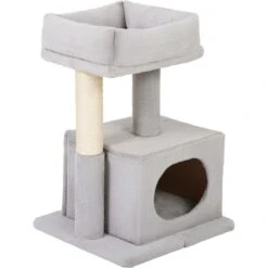 Frisco 24.8-in Faux Fur Cat Tree & Condo -Pet Cat Store 236544 PT2. AC SS1800 V1637694132