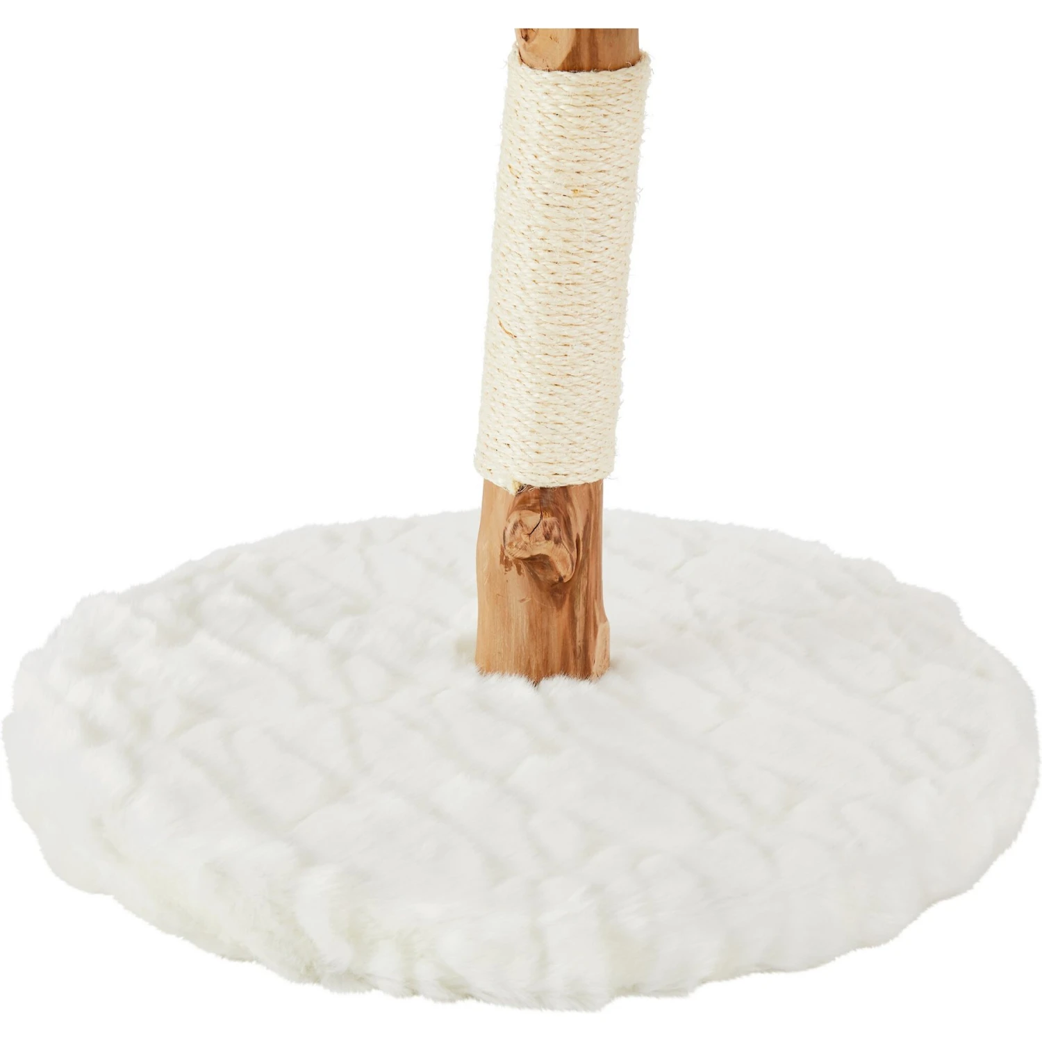 Frisco Natural Wood Modern Cat Tree With Toy, Ivory, Small 8 Frisco Natural Wood Modern Cat Tree With Toy, Ivory, Small - Image 6