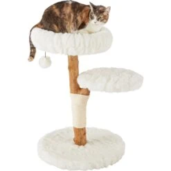 Frisco Natural Wood Modern Cat Tree With Toy, Ivory, Medium 10 Frisco Natural Wood Modern Cat Tree With Toy, Ivory, Medium -Pet Cat Store 236561 PT2. AC SS1800 V1615987414