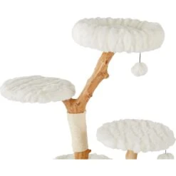 Frisco Natural Wood Modern Cat Tree With Toy, Ivory, Large 11 Frisco Natural Wood Modern Cat Tree With Toy, Ivory, Large -Pet Cat Store 236563 PT3. AC SS1800 V1615987312