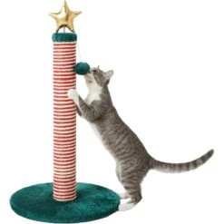 Frisco Holiday 29.5-in Candy Cane Sisal Cat Scratching Post With Toy 10 Frisco Holiday 29.5-in Candy Cane Sisal Cat Scratching Post With Toy -Pet Cat Store 236565 PT2. AC SS1800 V1601342456