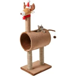 Frisco Holiday 52.3-in Reindeer Cat Scratching Post & Tunnel 12 Frisco Holiday 52.3-in Reindeer Cat Scratching Post & Tunnel -Pet Cat Store 236569 PT2. AC SS1800 V1601334091