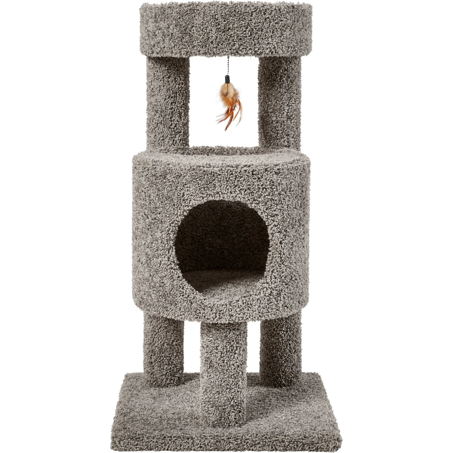 Frisco 36-in Real Carpet Wooden Cat Tree 6 Frisco 36-in Real Carpet Wooden Cat Tree - Image 4