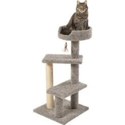 Frisco 41.5-in Real Carpet Wooden Cat Tree -Pet Cat Store 244527 PT2. AC SS1800 V1603328533