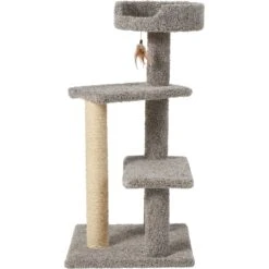 Frisco 41.5-in Real Carpet Wooden Cat Tree -Pet Cat Store 244527 PT3. AC SS1800 V1603202563