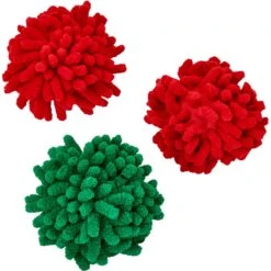 Frisco Holiday Moppy Ball Cat Toy With Catnip, 3 Count