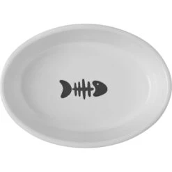 Frisco Oval Meow Non-skid Ceramic Cat Bowl With Wood Base 12 Frisco Oval Meow Non-skid Ceramic Cat Bowl With Wood Base -Pet Cat Store 256080 PT4. AC SS1800 V1615311695