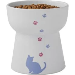 Frisco Cat Print Non-Skid Elevated Ceramic Cat Bowl, Tall -Pet Cat Store 256099 PT5. AC SS1800 V1616522652