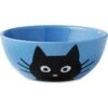 Frisco Cat Face Non-skid Ceramic Cat Bowl, Blue -Pet Cat Store 256103 MAIN. AC SS1800 V1617997002