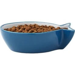 Frisco Fish Shaped Non-skid Ceramic Cat Bowl -Pet Cat Store 256111 PT3. AC SS1800 V1616522602
