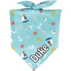 Frisco Nautical Personalized Dog & Cat Bandana