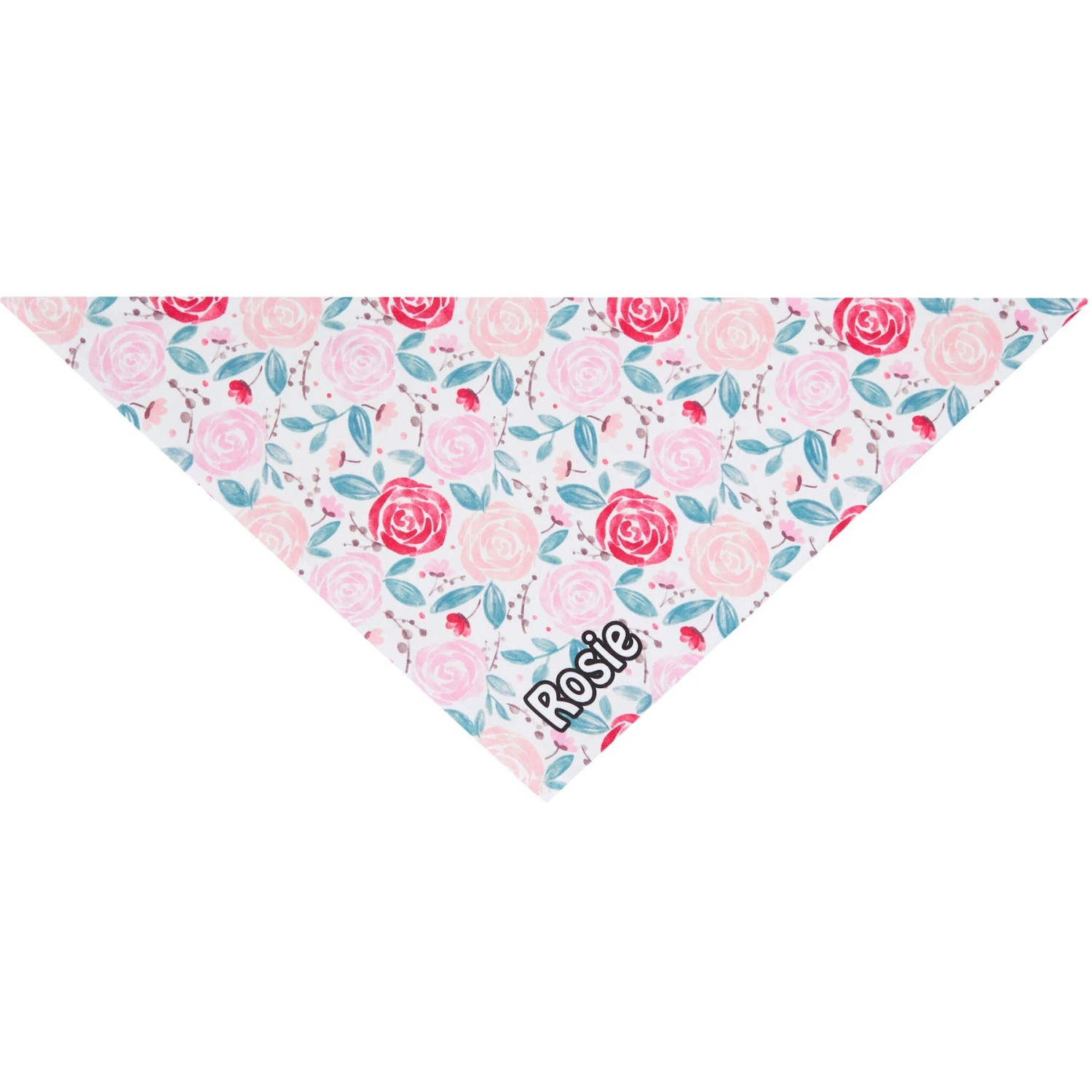 Frisco Watercolor Roses Personalized Dog & Cat Bandana 5 Frisco Watercolor Roses Personalized Dog & Cat Bandana - Image 3