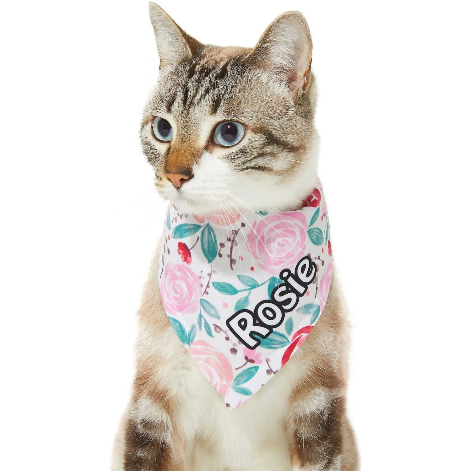 Frisco Watercolor Roses Personalized Dog & Cat Bandana 9 Frisco Watercolor Roses Personalized Dog & Cat Bandana - Image 7