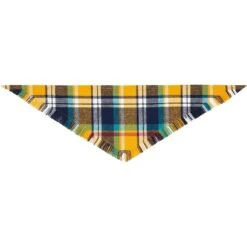 Frisco Blue/Yellow Plaid Dog & Cat Flannel Bandana -Pet Cat Store 267901 PT4. AC SS1800 V1637689929