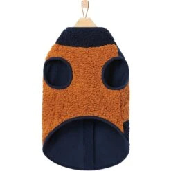 Frisco Lightweight Colorblock Dog & Cat Zippered Sherpa Fleece Vest, Blue/Brown -Pet Cat Store 268191 PT5. AC SS1800 V1628827943