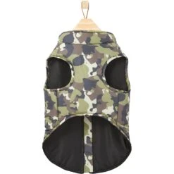 Frisco Mediumweight Camo Print Insulated Dog & Cat Zippered Coat, Green -Pet Cat Store 268295 PT5. AC SS1800 V1628827619