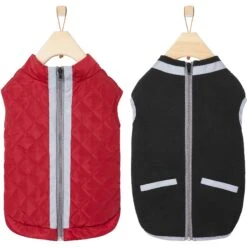 Frisco Mediumweight Reflective 2-in-1 Dog & Cat Fleece Coat -Pet Cat Store 268359 PT4. AC SS1800 V1628792579