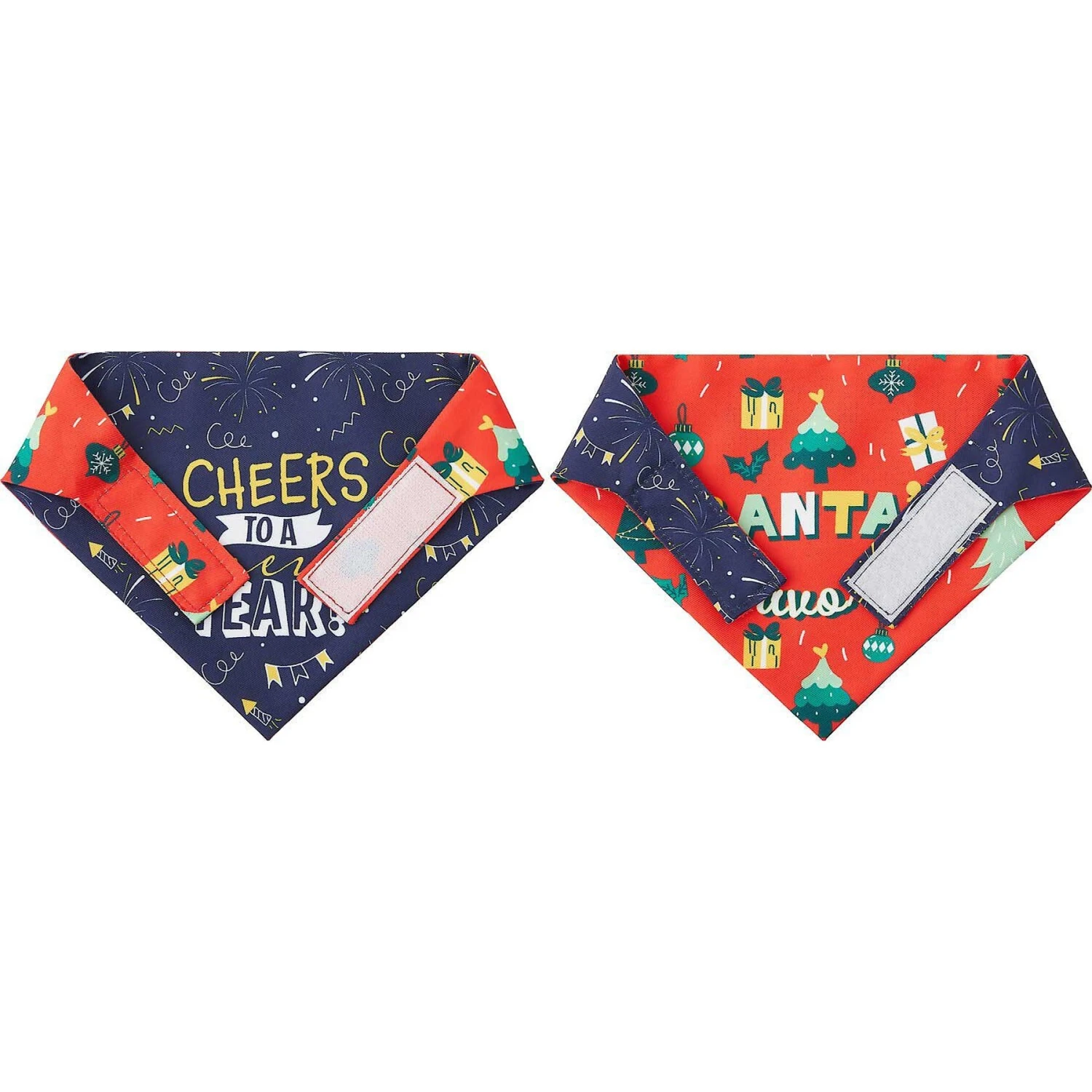 Frisco Santa's Favorite & Cheers To The New Year Dog & Cat Reversible Bandana 8 Frisco Santa's Favorite & Cheers To The New Year Dog & Cat Reversible Bandana - Image 6