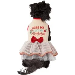 Frisco Kiss Me Under The Mistletoe Dog & Cat Dress -Pet Cat Store 276335 PT3. AC SS1800 V1637685458