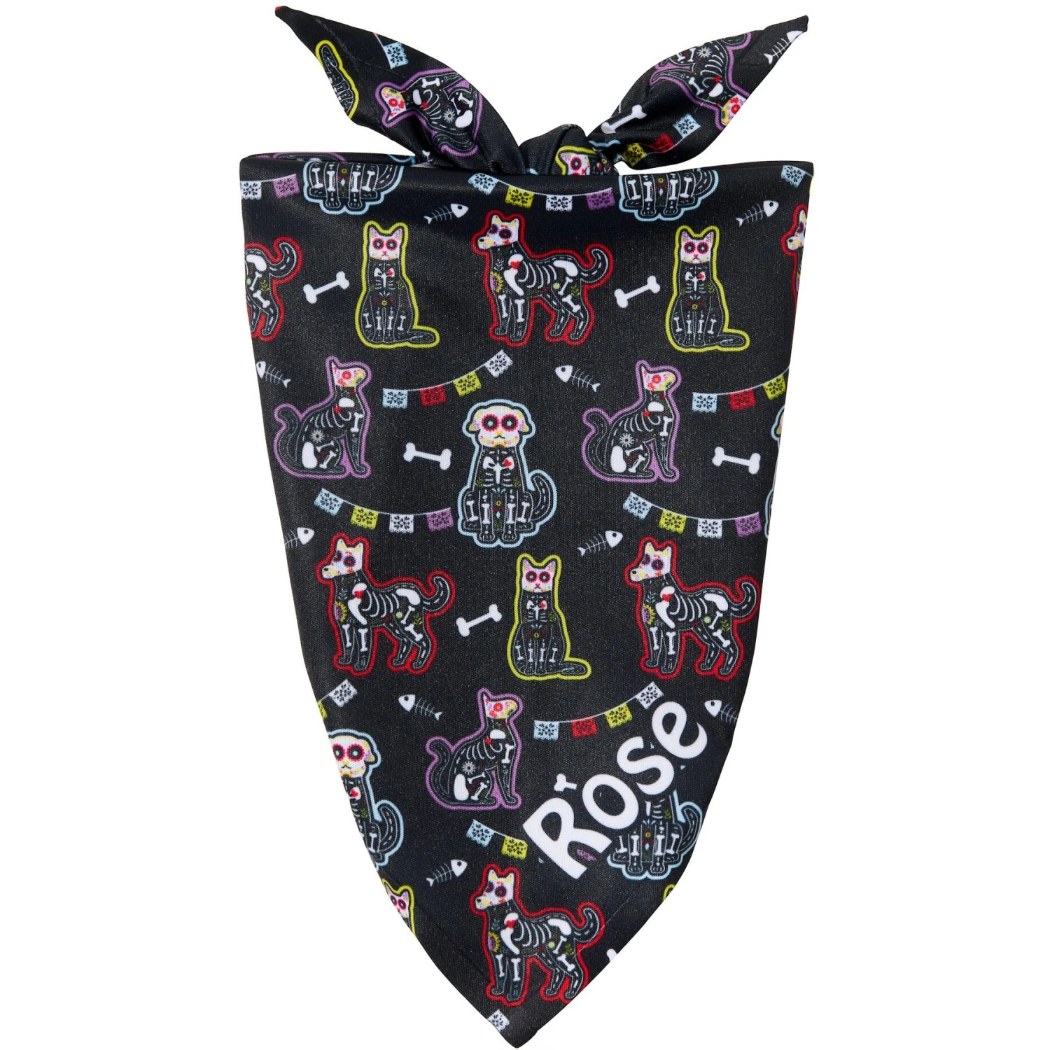 Frisco Dia De Los Muertos Personalized Dog & Cat Bandana 3 Frisco Dia De Los Muertos Personalized Dog & Cat Bandana