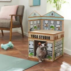 Frisco Yoga Studio Cardboard Cat House, 2-Story -Pet Cat Store 288965 PT3. AC SS1800 V1638292325
