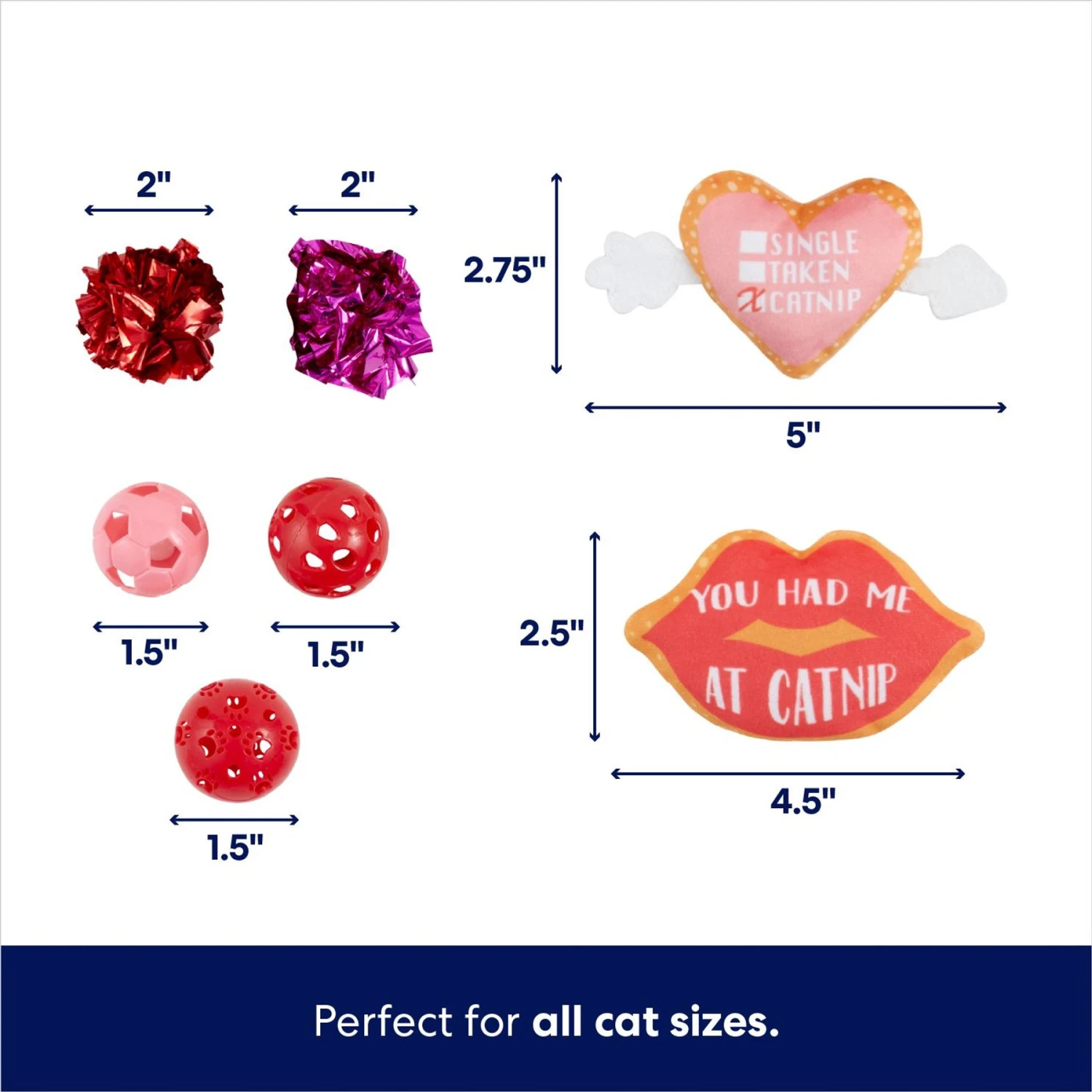 Frisco Valentine Variety Pack Cat Toy With Catnip, 13 Count 5 Frisco Valentine Variety Pack Cat Toy With Catnip, 13 Count - Image 3