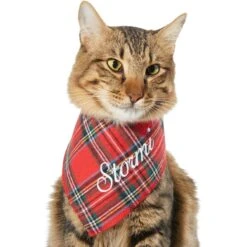 Frisco Tartan Plaid Embroidered Personalized Dog & Cat Bandana -Pet Cat Store 301157 PT7. AC SS1800 V1628535770